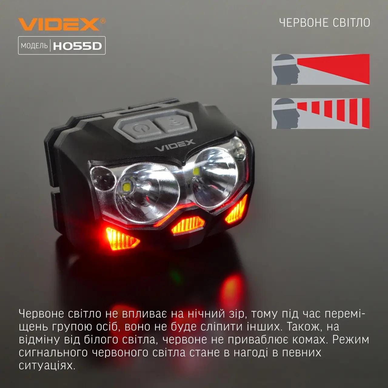 Налобный светодиодный фонарик Videx VLF-H055D 500Lm 5000K (483100) - фото 9