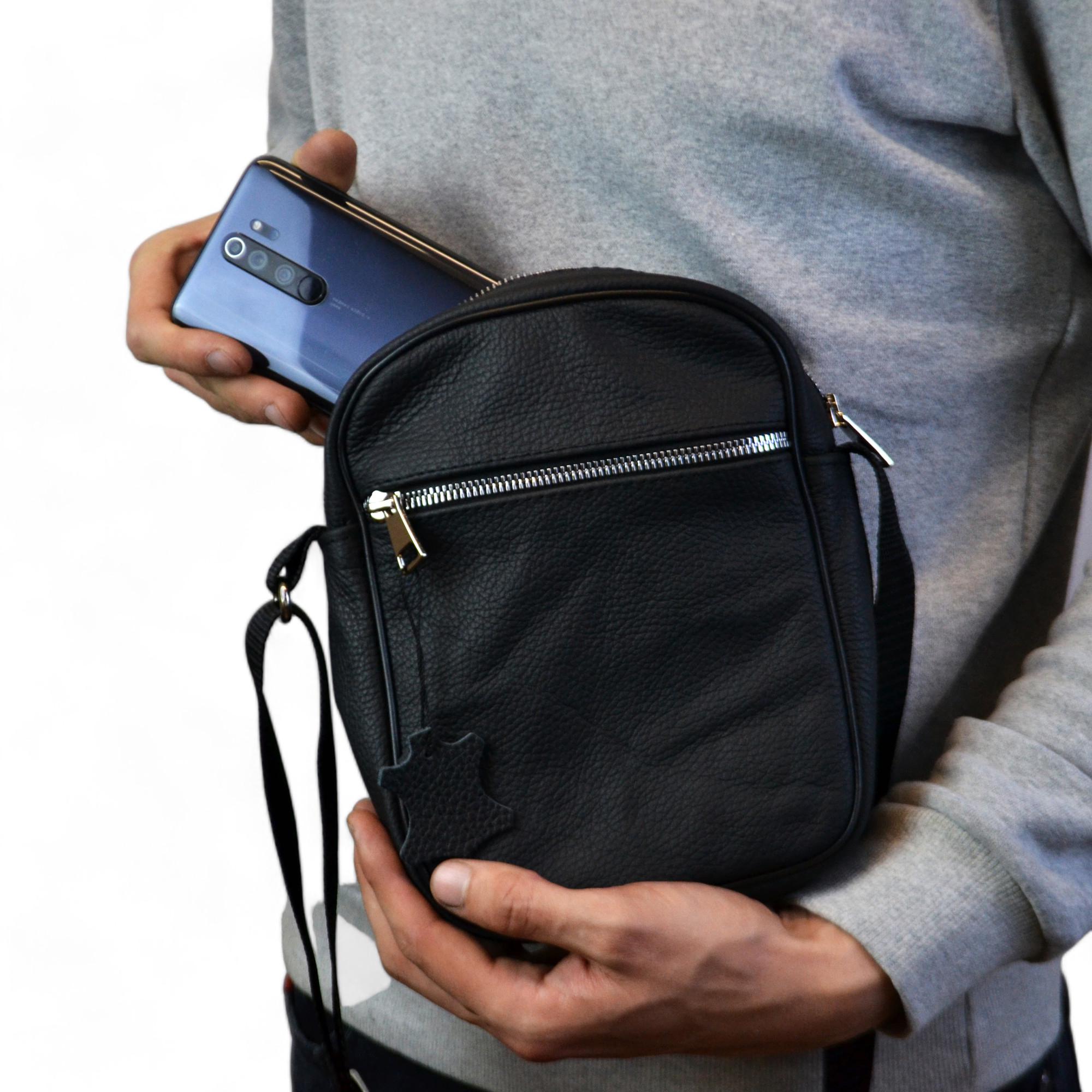 Сумка из натуральной кожи Черный (119530) - фото 3 Сумка из натуральной кожи Черный (119530) - фото 3