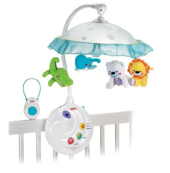 Карусель музична на ліжечко з пультом (7180)