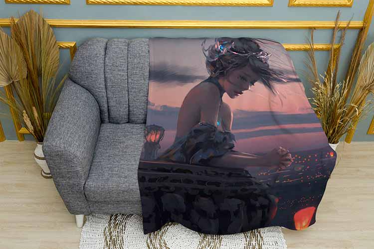 Плед Girl on the balcony Anime плюш двухслойный 135х150 см (113710-2) Плед Girl on the balcony Anime плюш двухслойный 135х150 см (113710-2)