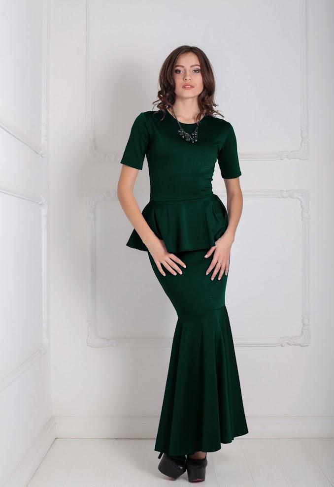 Платье женское Podium Amalia 20930-DARKGREEN XS Зеленый