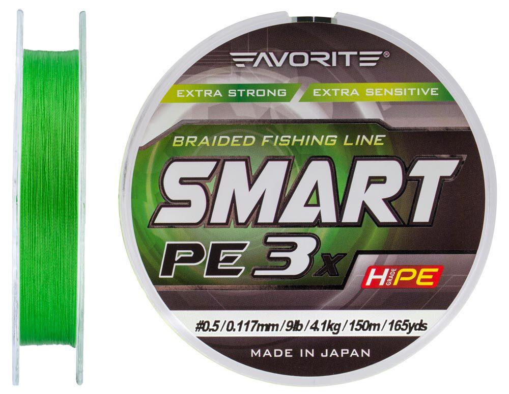 Шнур Favorite Smart PE 3x 150 м 0,117 мм 4,1 кг Зеленый (1013-1693.10.65)