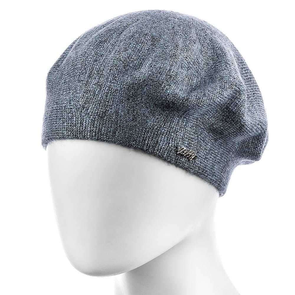 Берет женский Zolly ZH76 с люрексовой нитью двойной тонкой вязки Серый