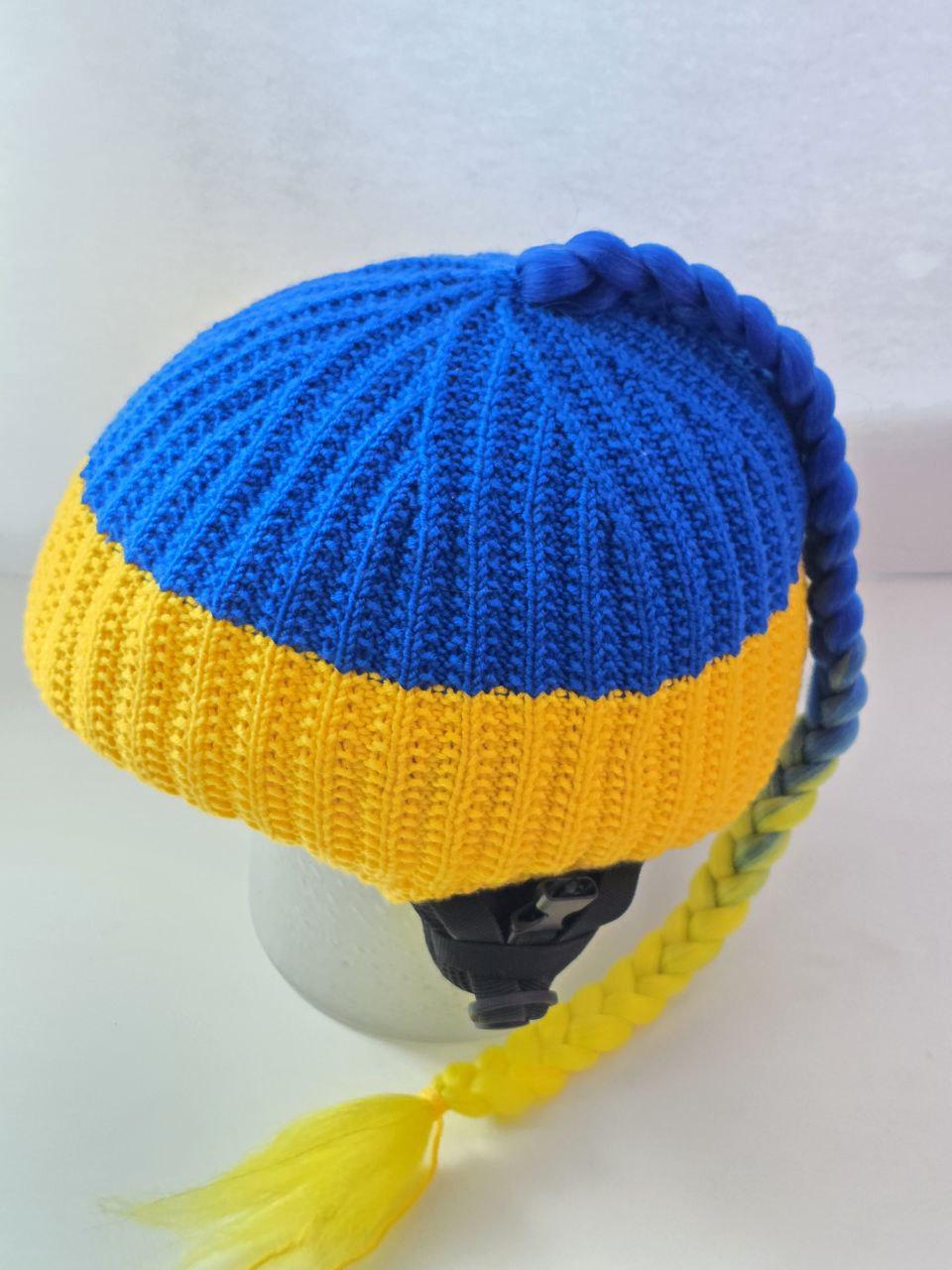 Чехол на шлем вязаный Crazy head Патриот Коса для лыж/сноуборда/велосипеда (Н - 170) Чехол на шлем вязаный Crazy head Патриот Коса для лыж/сноуборда/велосипеда (Н - 170)