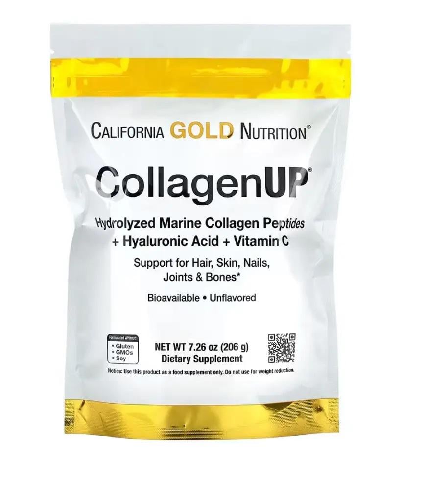 Колаген морський гідролізований California Gold Nutrition CollagenUP гіалуронова кислота та вітамін C 206 г (CGN-01033)