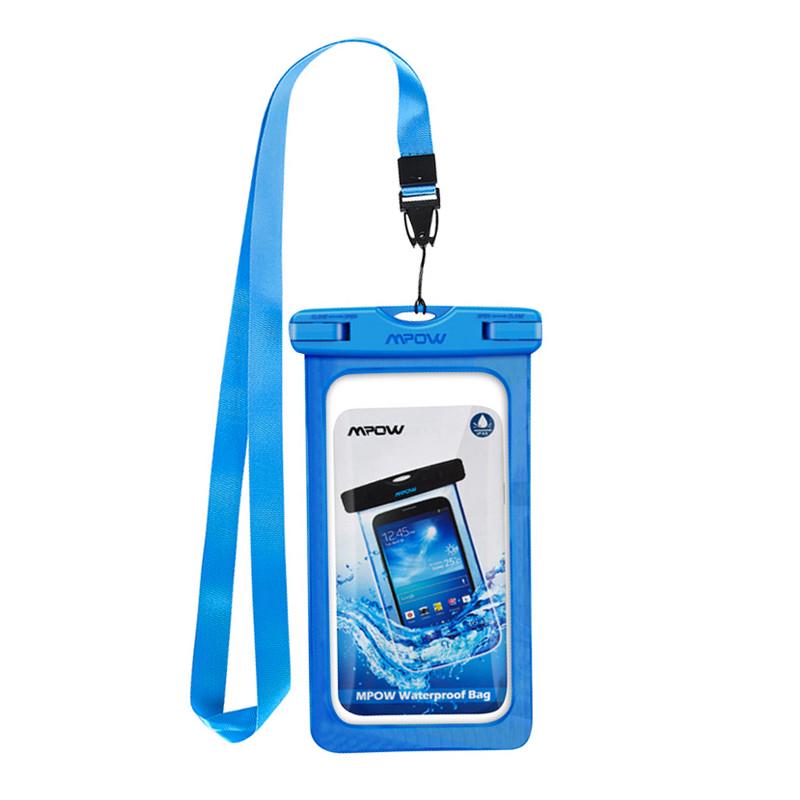 Чехол водонепроницаемый Mpow Waterproof IPX8 для мобильных телефонов до 6" Синий Чехол водонепроницаемый Mpow Waterproof IPX8 для мобильных телефонов до 6" Синий