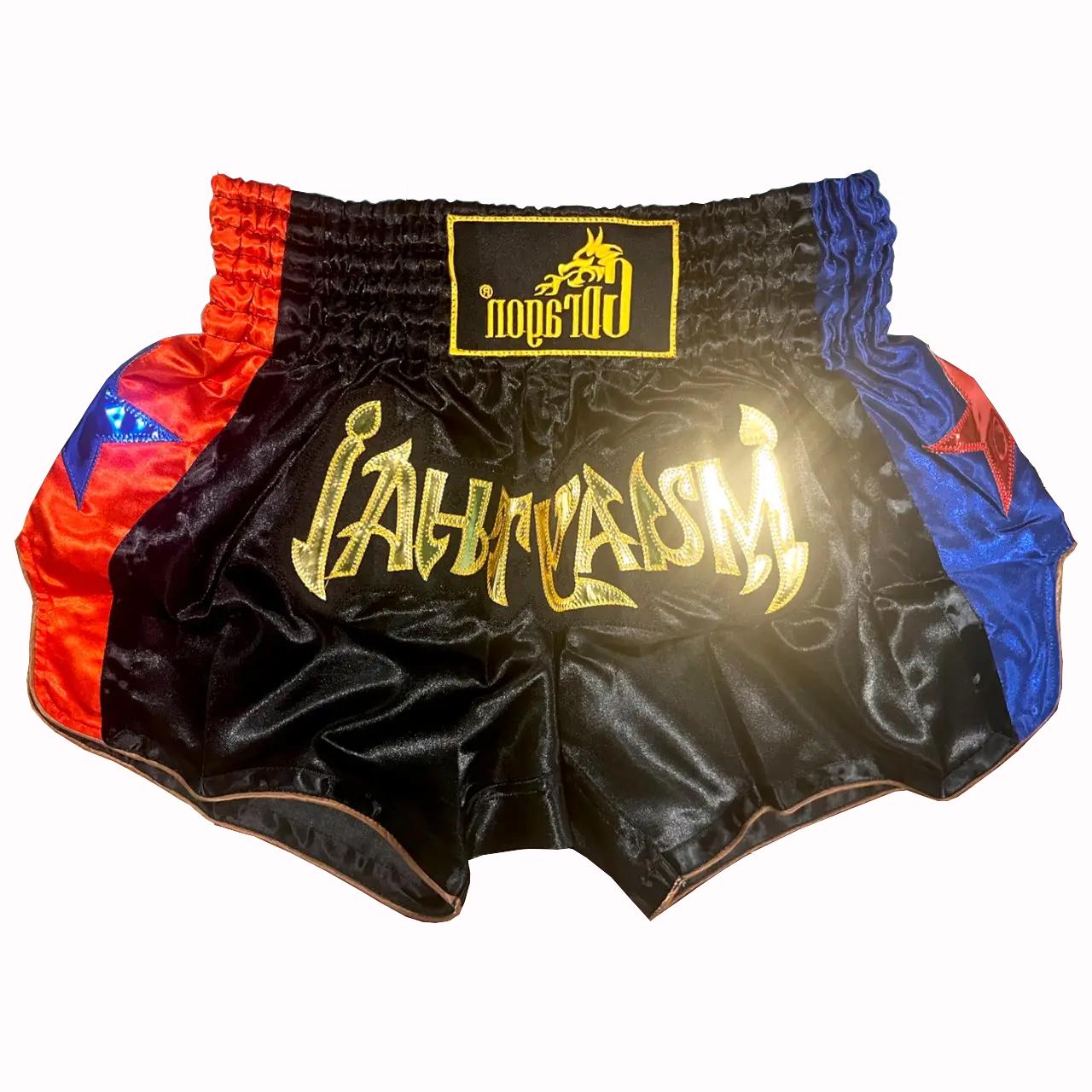 Шорты для тайского бокса GDragon Sport мужские Черный/Красный/Синий (4_1_L_14)