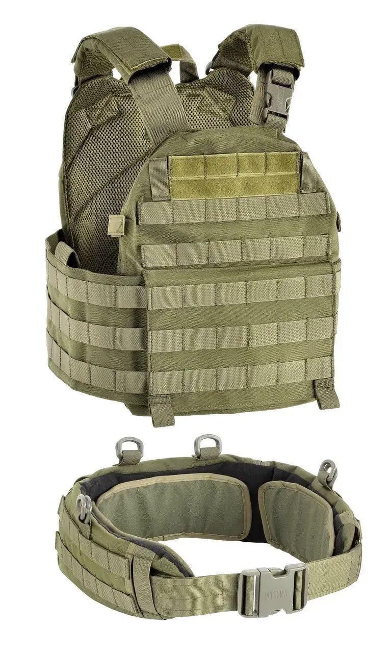 Плитоноска Defcon5 Carrier Vest с поясом на Молли Оливковый (243173)