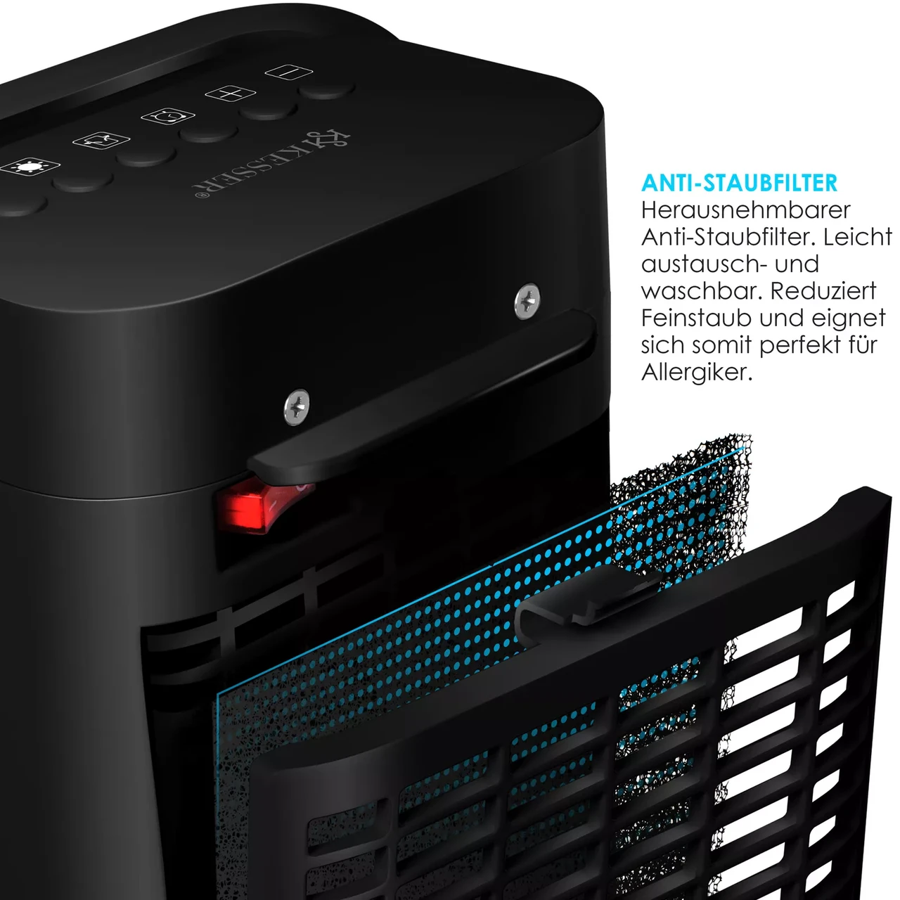 Тепловентилятор побутовий KESSER 2000 Вт - фото 6 Тепловентилятор побутовий KESSER 2000 Вт - фото 6