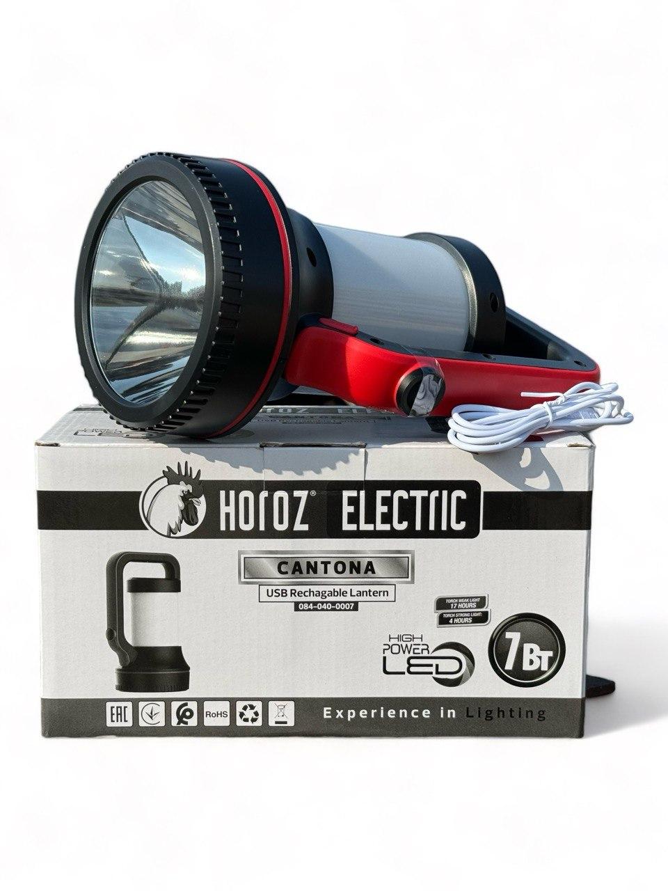Фонарь ручной Horoz Electric CANTONA 7W (23813304) - фото 2 Фонарь ручной Horoz Electric CANTONA 7W (23813304) - фото 2