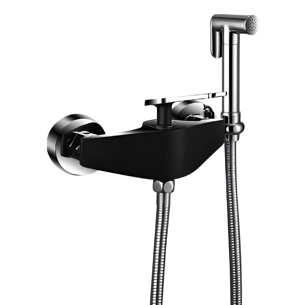 Смеситель для душа с гигиенической лейкой Frap F2057 Черный/Хром (SQ-1037331)