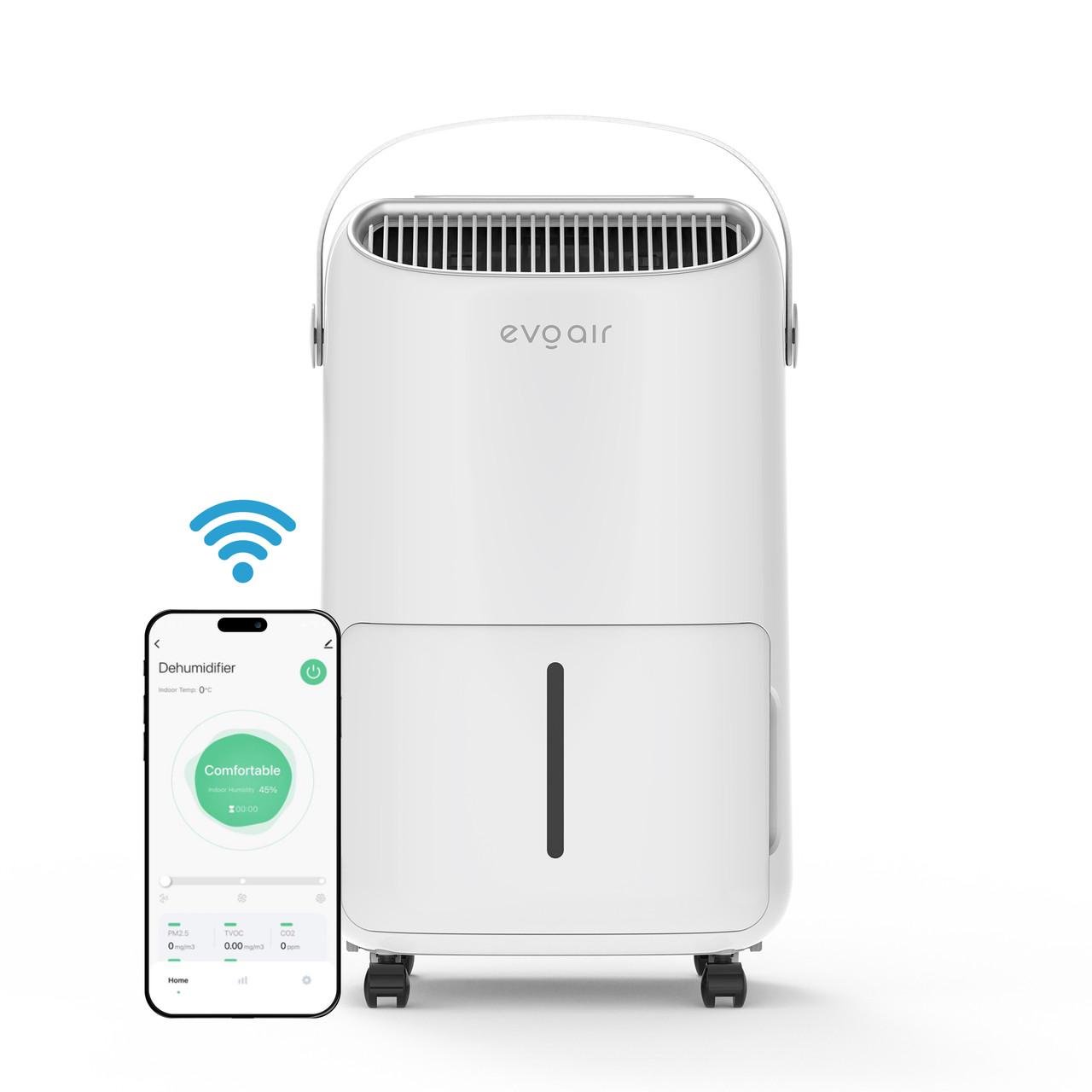 Осушитель воздуха EvoAir NovaDry 12 Smart 12 л/24 ч датчик влажности/ионизация/УФ-лампа/сушка одежды резервуар 2,5 л (2662799599)