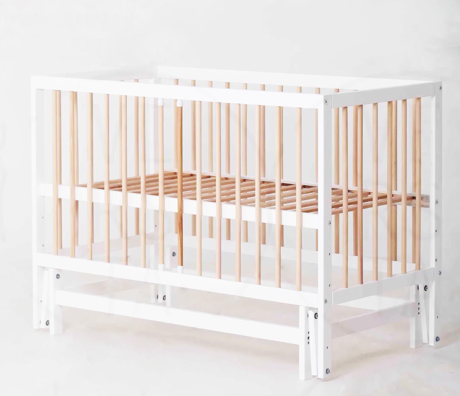 Детская кроватка Сказка-2 шарнир-подшипник с выдвижной полочкой White (129956)