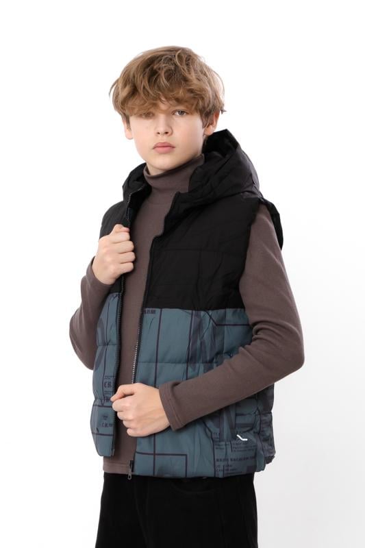 Жилетка підліткова для хлопчика Носи Своє з графічним принтом р. 11 Чорний (17366) Жилетка підліткова для хлопчика Носи Своє з графічним принтом р. 11 Чорний (17366)