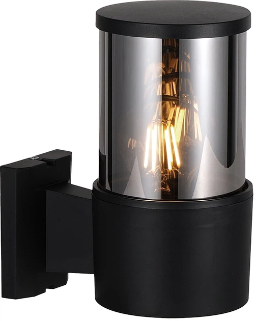 Светильник фасадный Eurolamp DECO C под лампу Е27 IP54 Черный (BRA-1xE27DECOC)