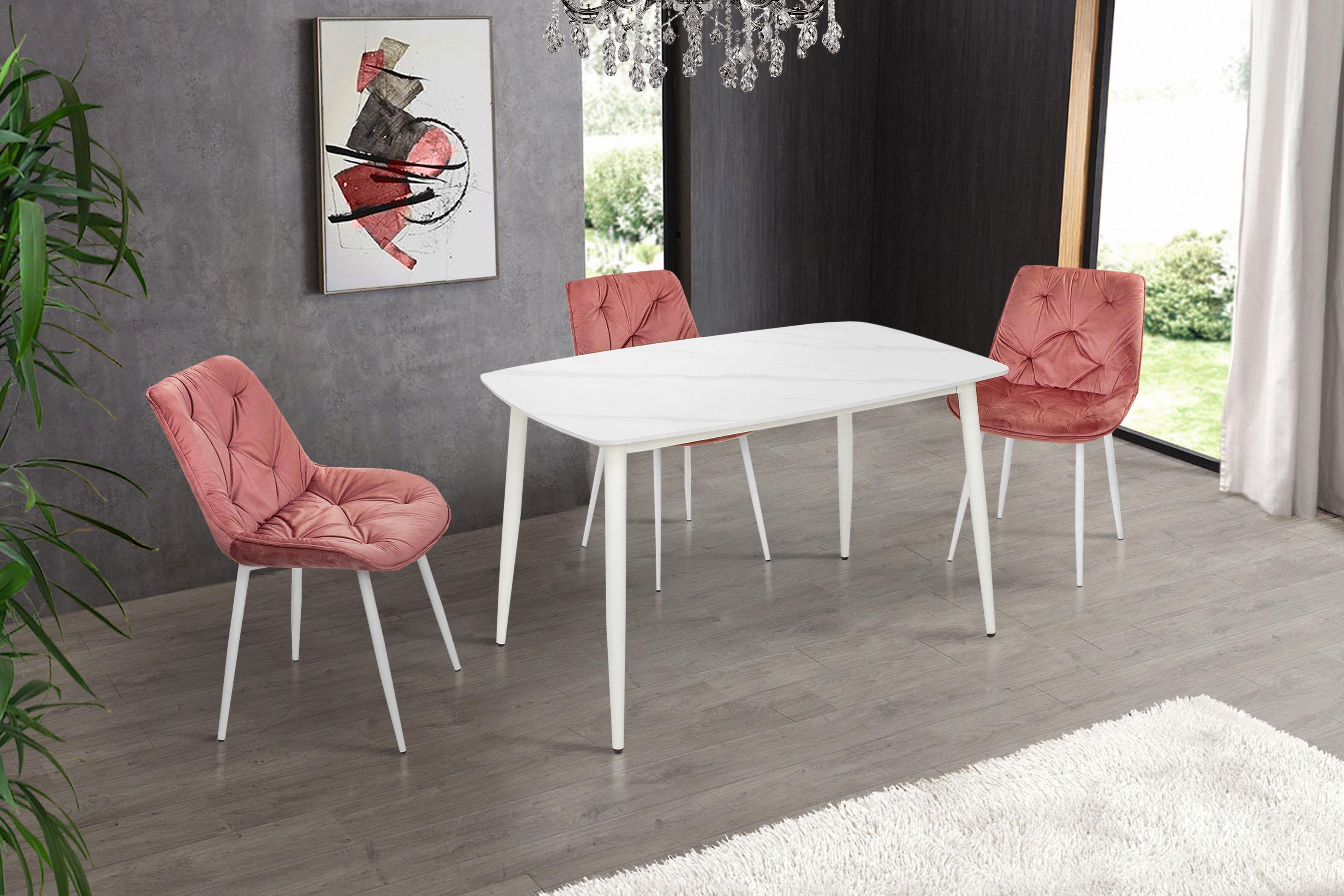 Обеденный стол Грейс Кипарис 1200х800х760 мм Белый/Мрамор белый (GAА0055673) - фото 3 Обеденный стол Грейс Кипарис 1200х800х760 мм Белый/Мрамор белый (GAА0055673) - фото 3