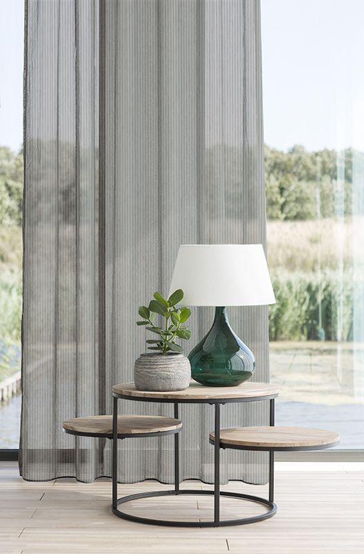 Ткань для тюля Stripe с вертикальными полосами Серый (8773268)