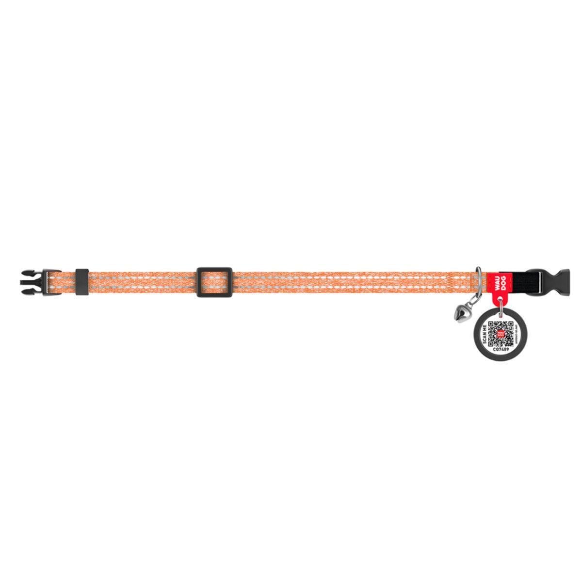 Ошейник для котов Waudog Re-cotton с QR-паспортом/светоотражающий/пластиковым фастексом XS 10 мм/20-30 см Оранжевый (16424 Col) Ошейник для котов Waudog Re-cotton с QR-паспортом/светоотражающий/пластиковым фастексом XS 10 мм/20-30 см Оранжевый (16424 Col)
