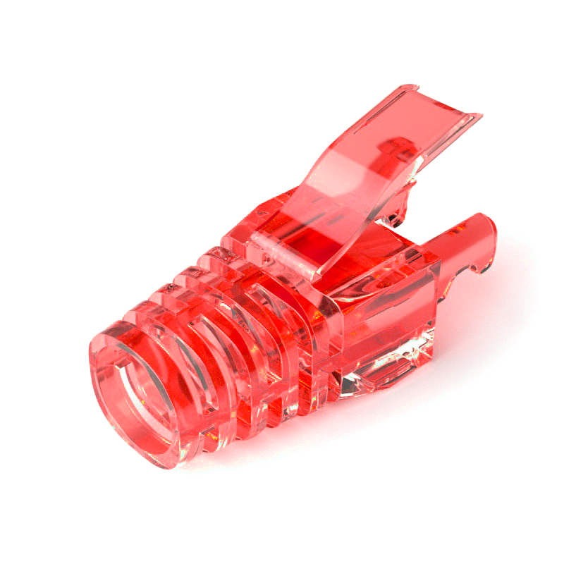 Колпачок изолирующий PiPo RJ-45 Cat,5/Cat,6 100 шт. Прозрачно-красный (YUT_V27)