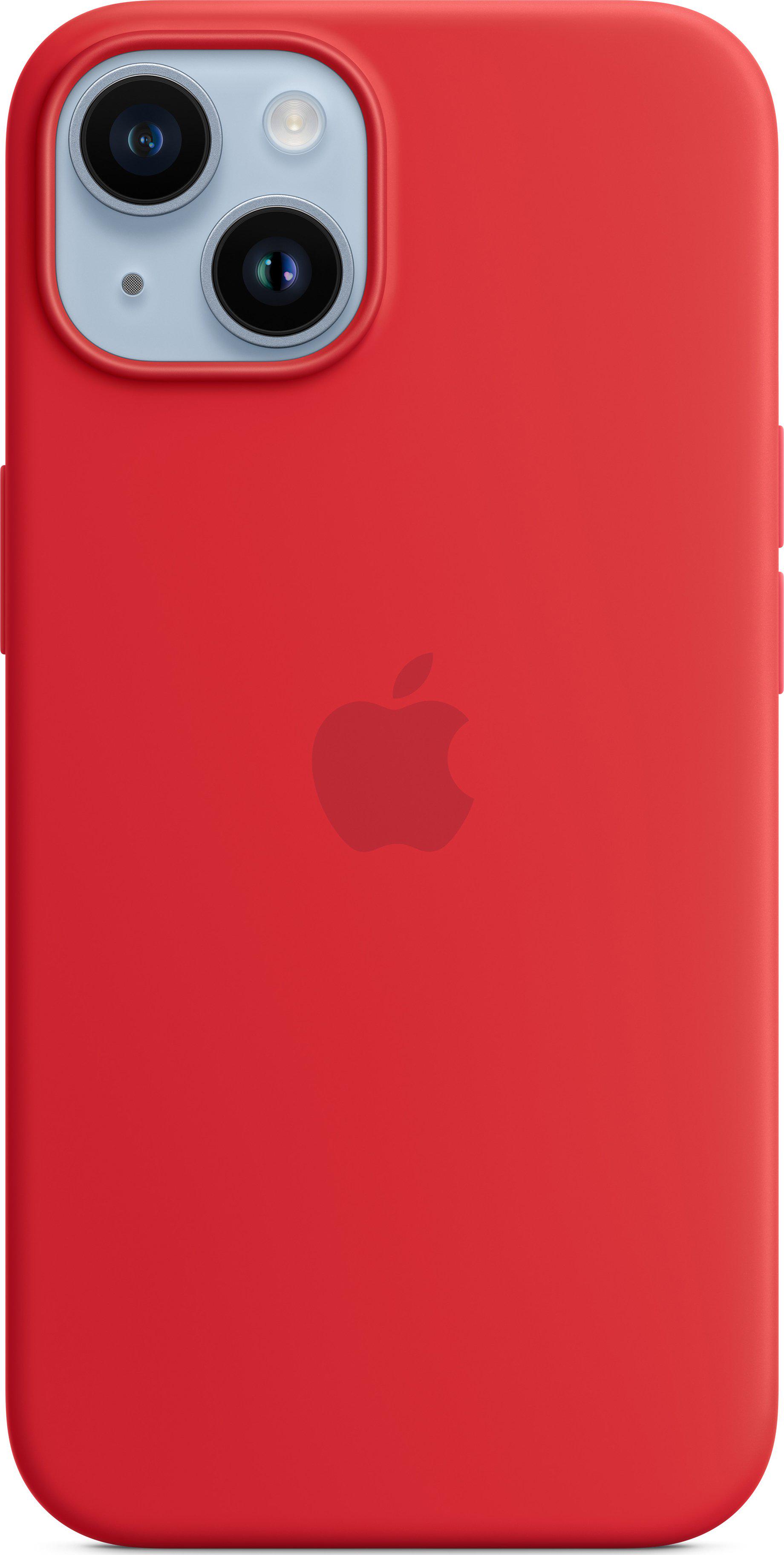 Чехол противоударный силиконовый Silicone Case MPRW3ZE/A MagSafe () для Apple Iphone 14 (6.1") Red - фото 4