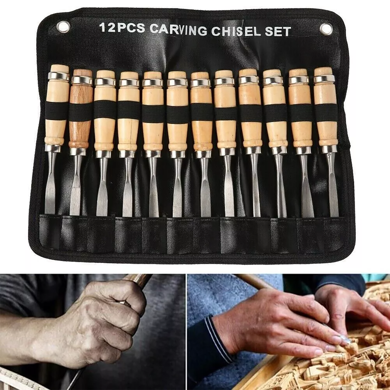 Набор стамесок для резьбы по дереву 12 шт. - фото 7