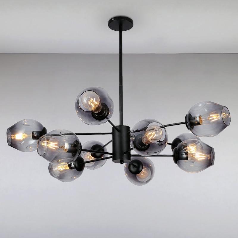 Люстра подвесная молекула Light House LS-15178-10 BK+BK на десять ламп Черный