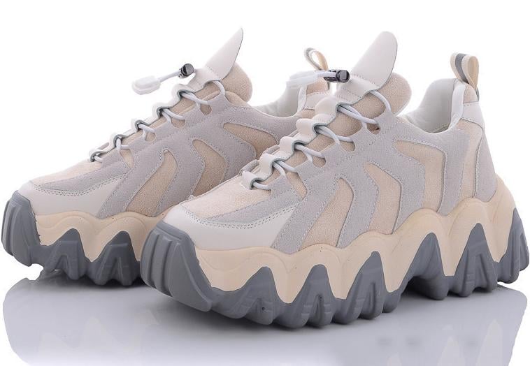 Зимние ботинки с мехом Violeta 166-55-b р. 40 Бежевый