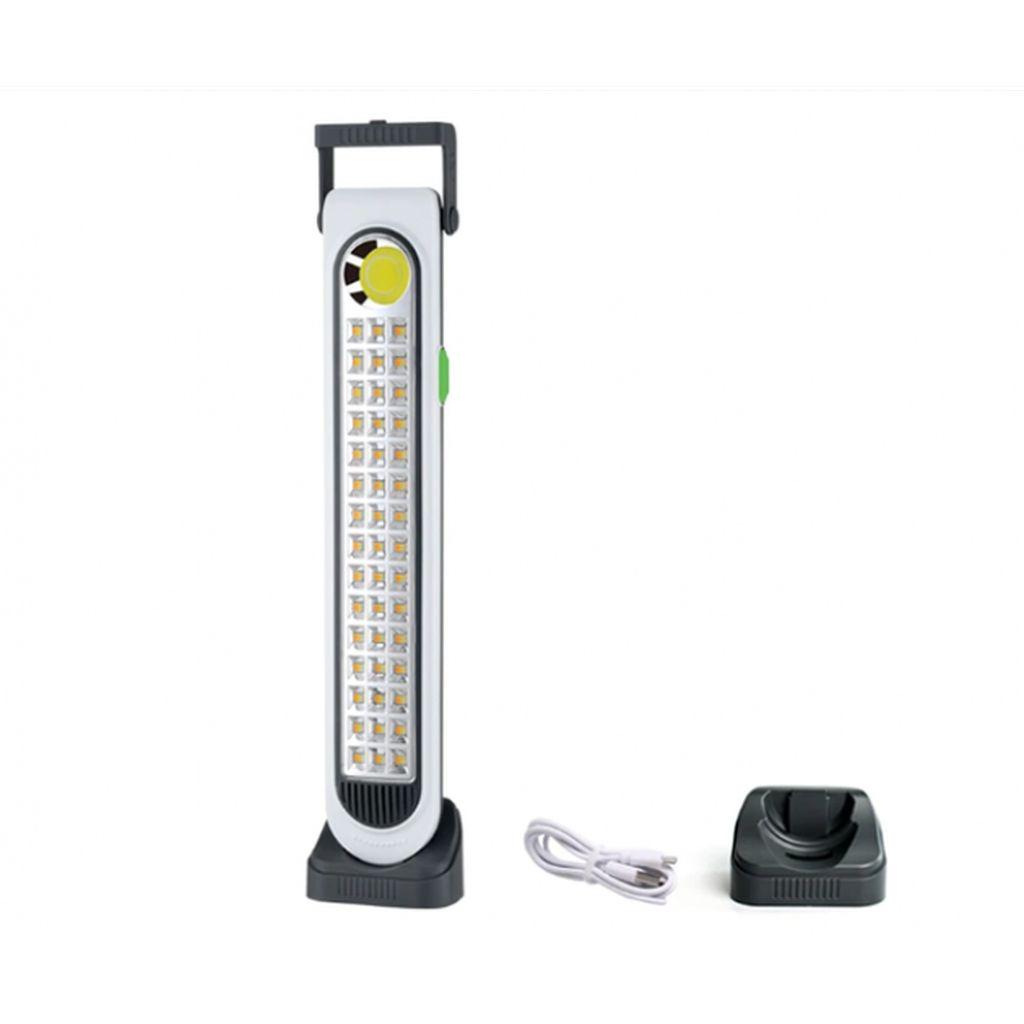 Фонарь кемпинговый аккумуляторный HEL-6855Т с солнечной панелью 30 Вт Черный (23095405)