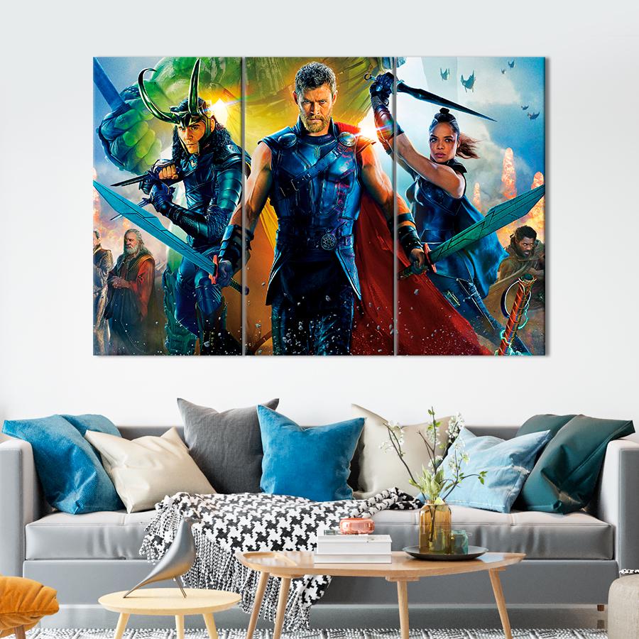 Настінний декор Тор Локкі та Валькірія 78x48 см (A121-3)