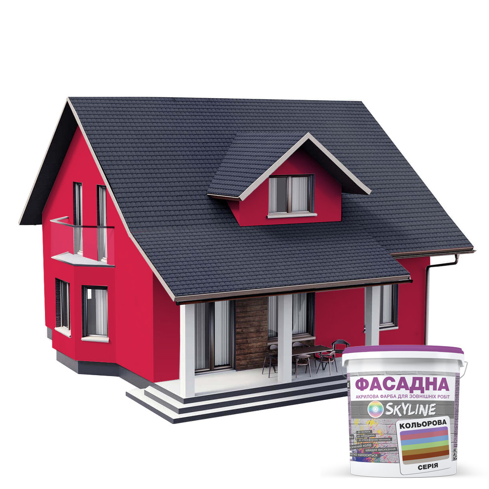 Краска акрил-латексная фасадная Skyline 1070-R(C) 3 л Букет Роз (650c0ccf4bc23147a0718b0c) - фото 3 Краска акрил-латексная фасадная Skyline 1070-R(C) 3 л Букет Роз (650c0ccf4bc23147a0718b0c) - фото 3