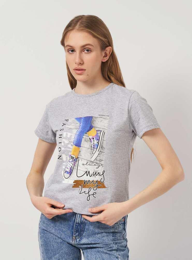 Футболка женская Frekans 73-2014х60 XL Серый (25738125)