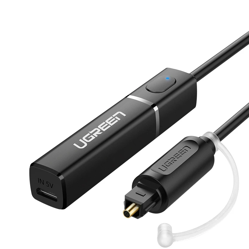 Аудиопередатчик Bluetooth UGREEN с двухканальным передатчиком aptX питанием по USB для телевизора/ПК/наушников/динамика Black (50213)