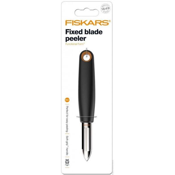 Кухонний ніж Fiskars Кухонний ніж Fiskars Functional Form для чищення овочів і фруктів 6 см рукоять чорна сантопрен (1014418) - фото 2