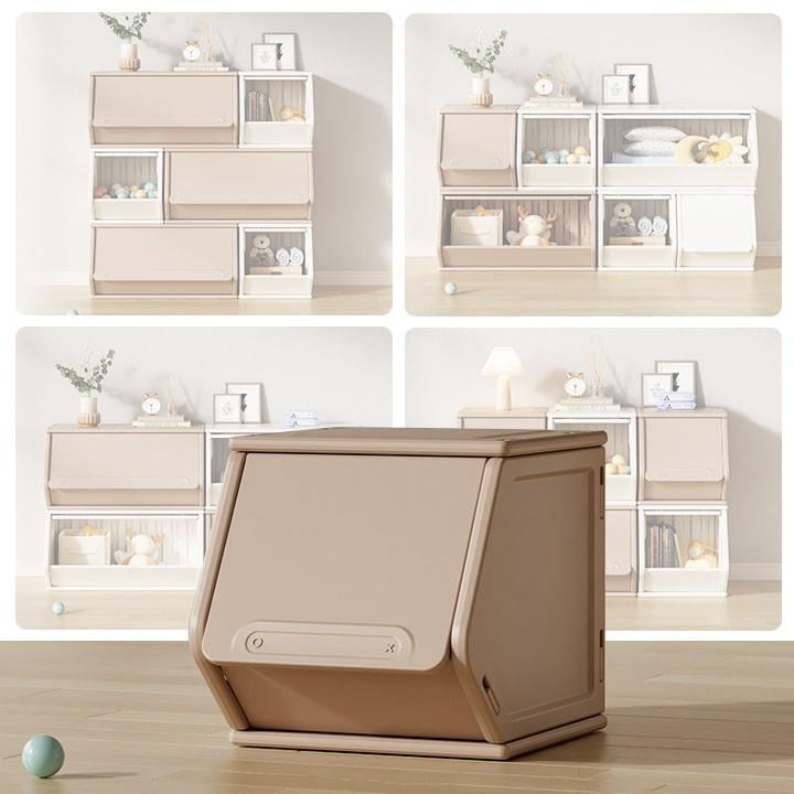 Ящик для игрушек с крышкой Lumpurini Tabita модульный S Коричневый (1c2213f0) - фото 2 Ящик для игрушек с крышкой Lumpurini Tabita модульный S Коричневый (1c2213f0) - фото 2