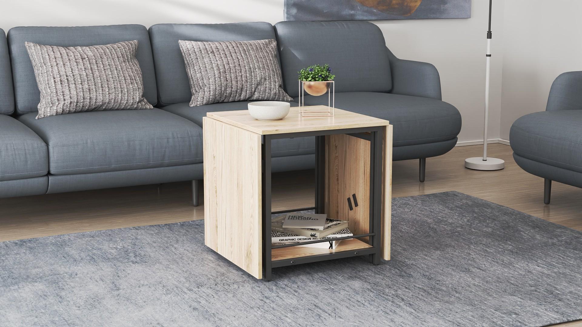 Стол журнальный трансформер Ferrum-decor Куб Комбо металл/ДСП 16 мм 540x532x500 мм Дуб Сан-Марино (FRD-105151) - фото 9 Стол журнальный трансформер Ferrum-decor Куб Комбо металл/ДСП 16 мм 540x532x500 мм Дуб Сан-Марино (FRD-105151) - фото 9