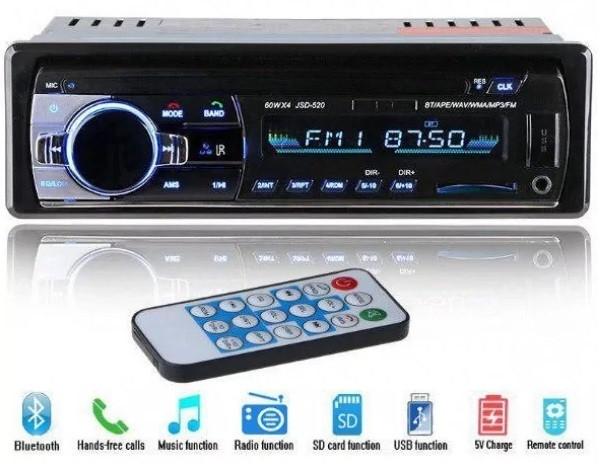 Автомагнітола JSD 520 Bluetoth 2xUSB/Micro SD/AUX 4x60W (0849) - фото 4