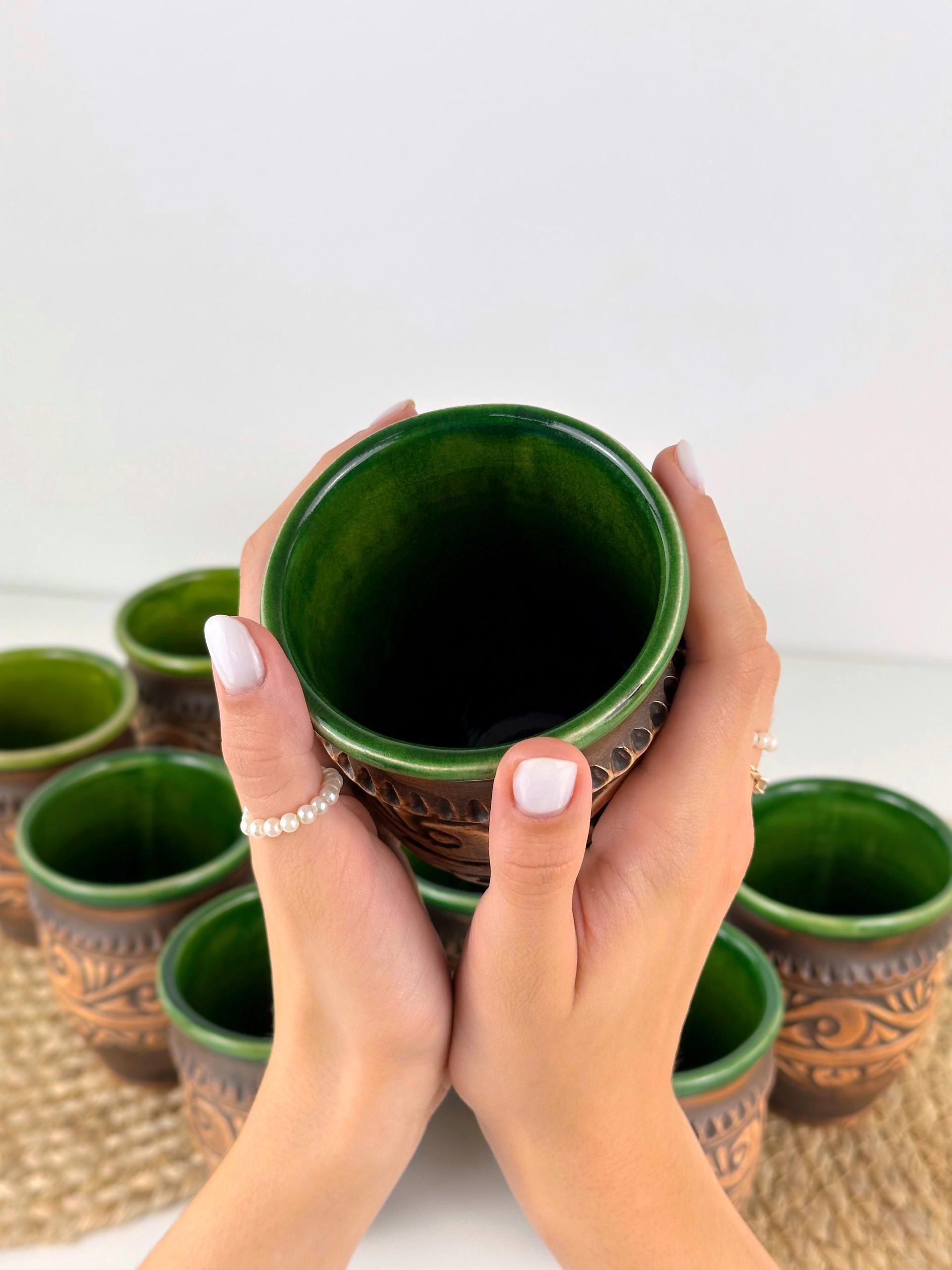 Набор глиняных стаканов Гражда 0,3 л х 6 шт. Коричневый (17019-21) - фото 10 Набор глиняных стаканов Гражда 0,3 л х 6 шт. Коричневый (17019-21) - фото 10