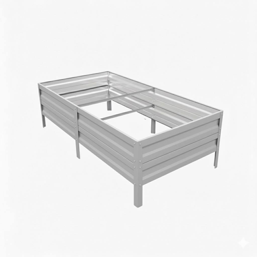 Грядка оцинкована цинк 0,65 мм 2x1х0,4 м RAL9006 мат (30238401)