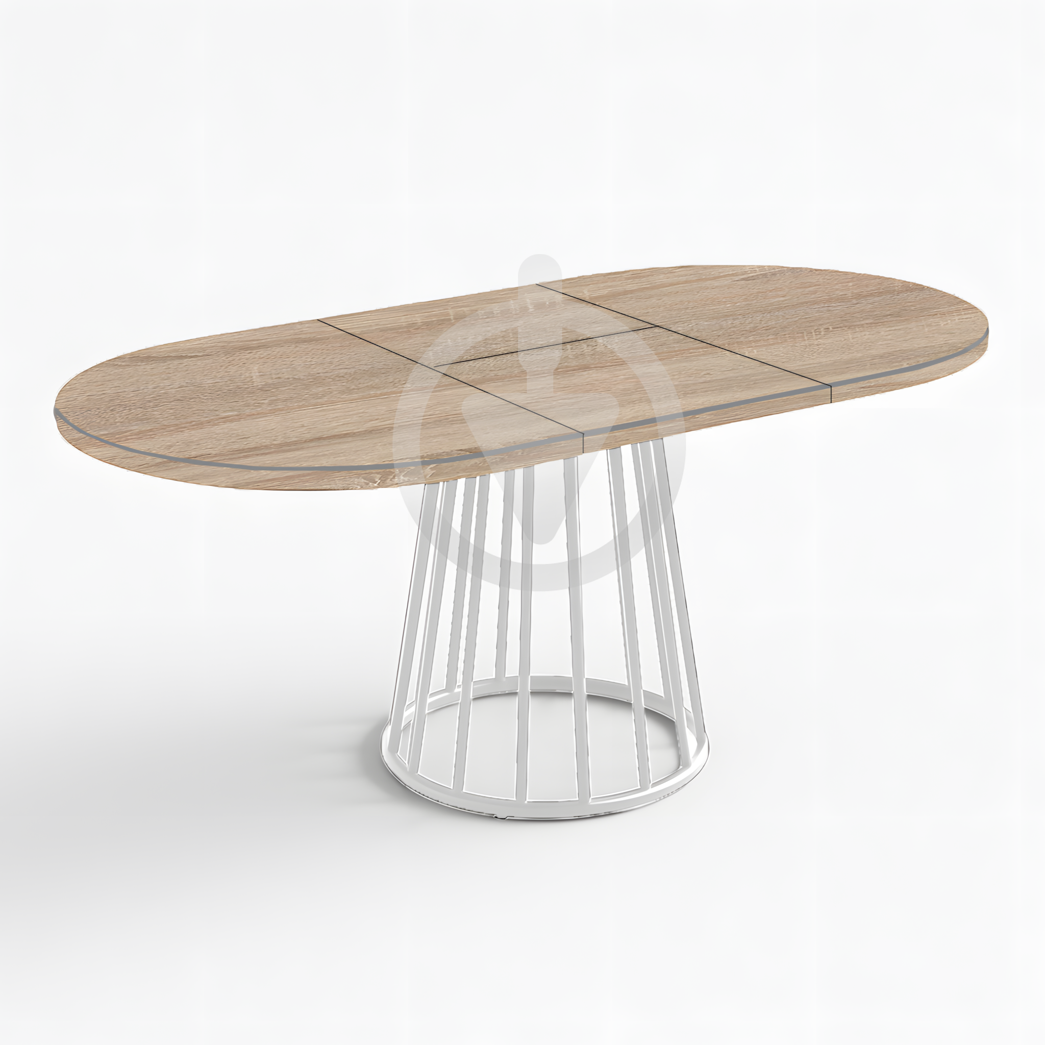 Стол кухонный раскладной RoMax Elegant Slide 110x75/140x75 см Loft Дуб Сонома/Белый - фото 3