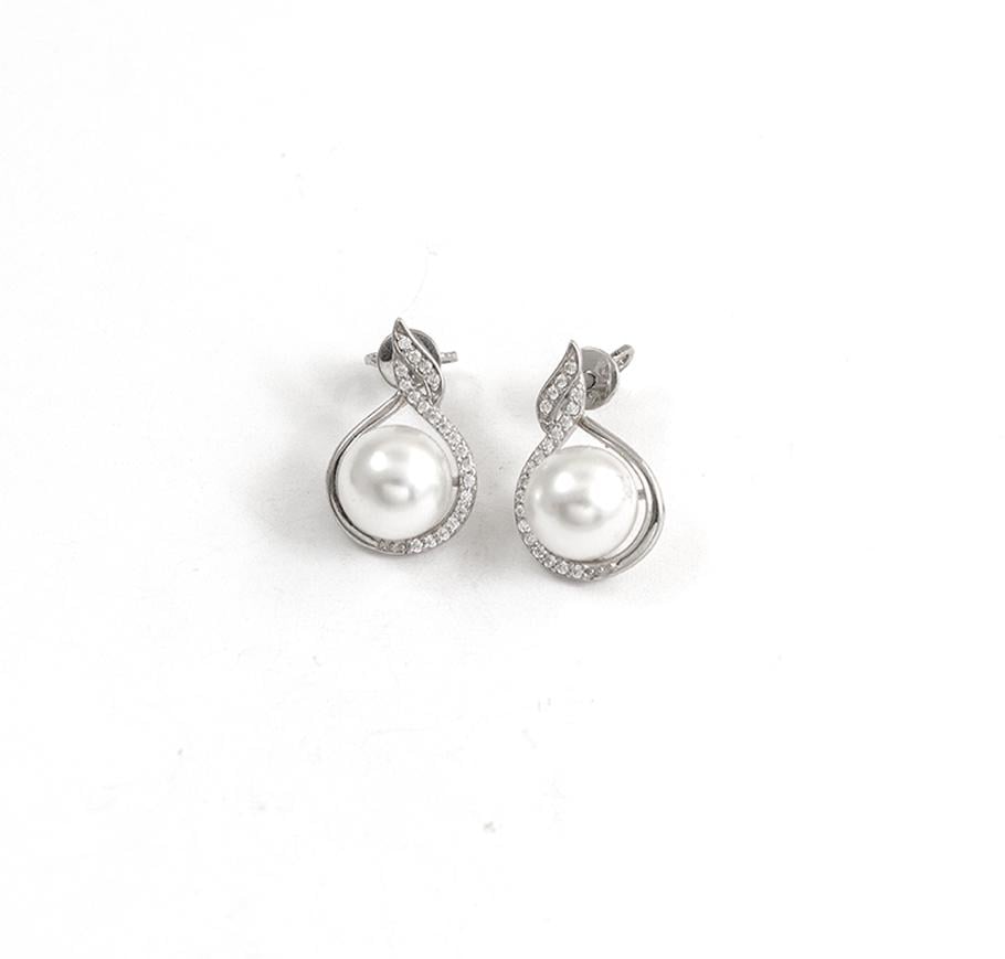 Серьги Maxi Silver 8362 Жемчужина (88362)