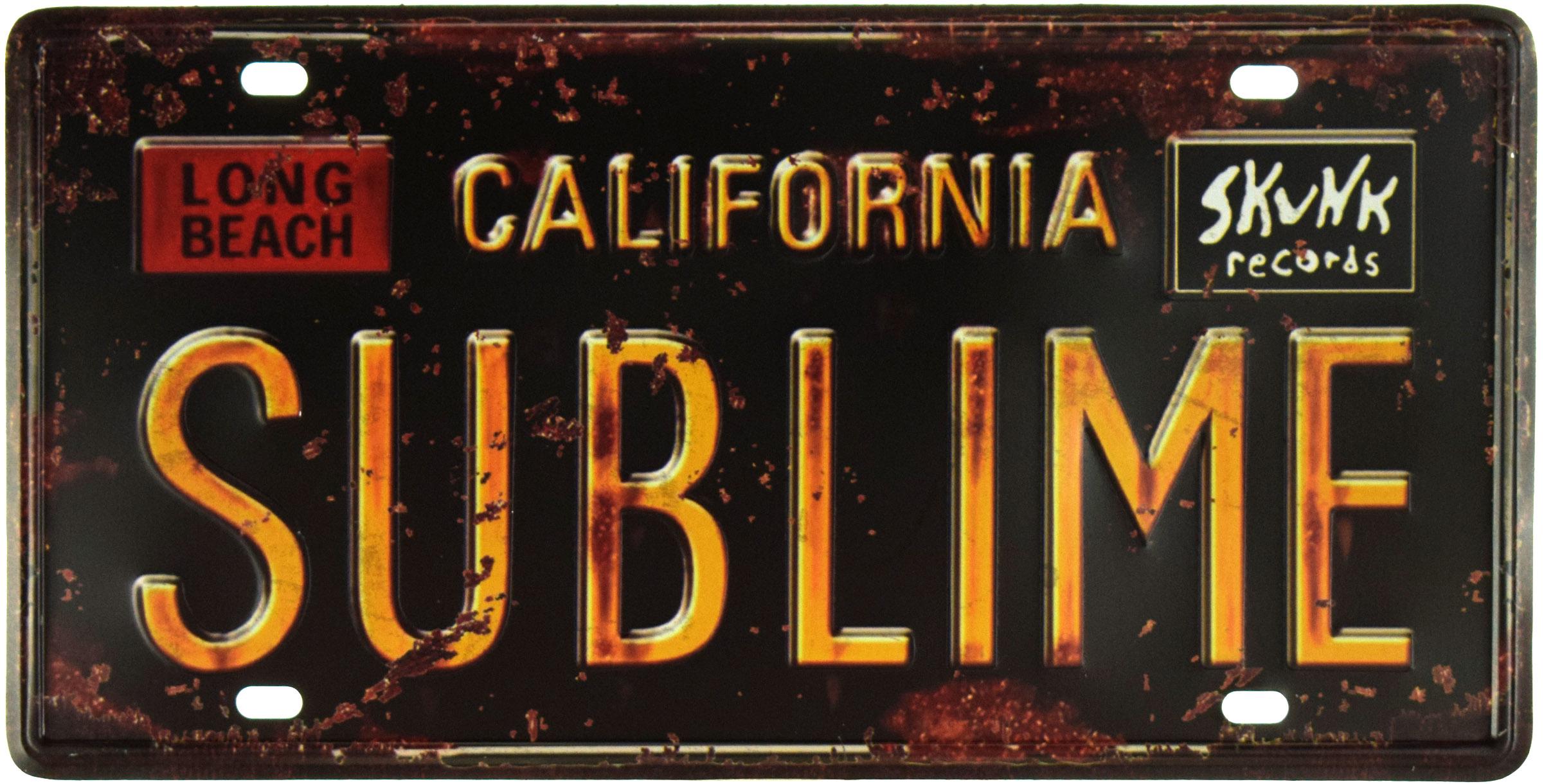 Табличка металлическая Калифорния/California SUBLIME 15x30 см