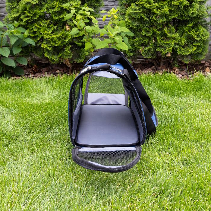 Сумка переноска для собак и кошек маленьких пород Faina Torba Синий (ZO-0001) - фото 6