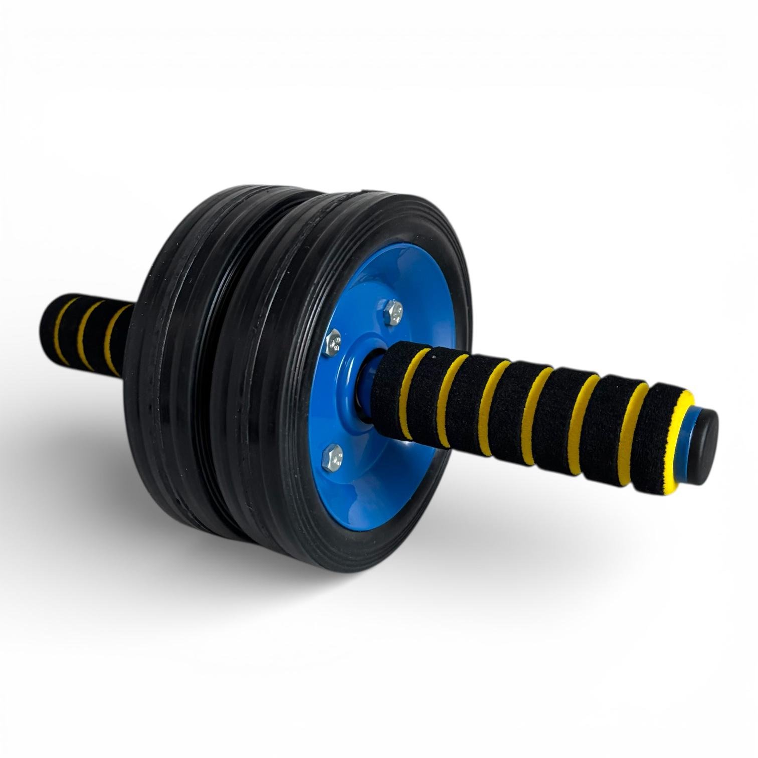 Ролик для преса Міць колесо подвійне Синьо-жовтий (31323878) Ролик для преса Міць колесо подвійне Синьо-жовтий (31323878)