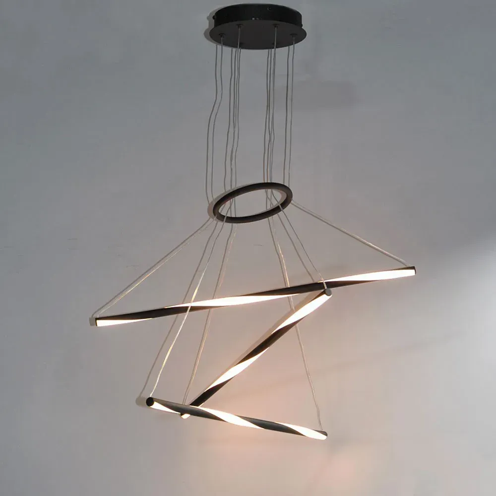 Люстра підвісна світлодіодна PowerLux PWL 21W 3000K IP20 ART-Spiral BK (PW21850) - фото 1