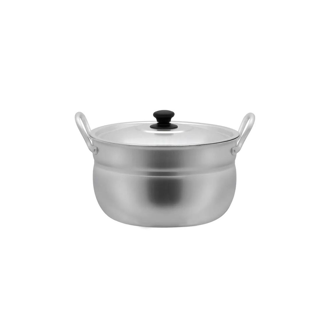 Кастрюля сферическая с крышкой Interos алюминиевая 6 л 28 см - фото 3