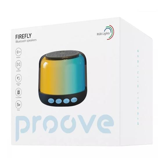 Портативна акустична колонка Proove Firefly Bluetooth 5,3/RGB/5W/600 мАг Чорний (600574) - фото 4