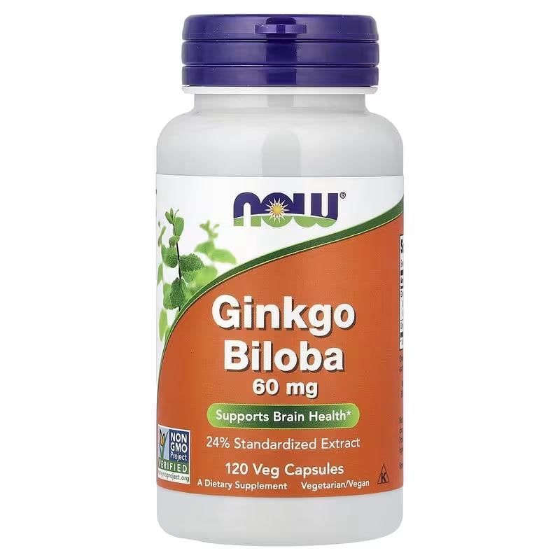 Гинкго Билоба New Foods Ginkgo Biloba 60 мг 120 вег. капс.