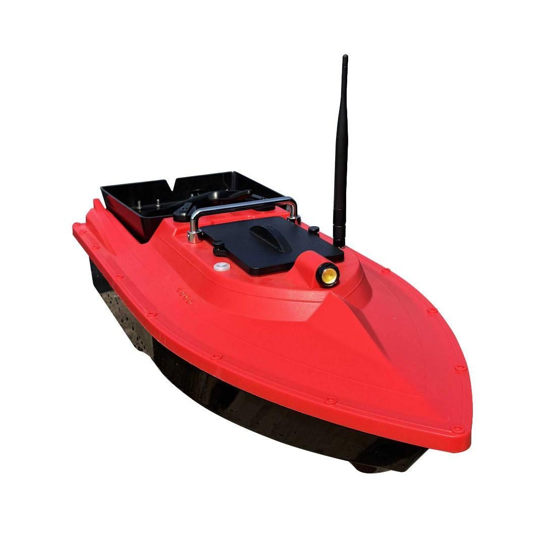 Човник для риболовлі радіокерований V80 GPS 30 точок АКБ 20000 мАг дальність 500 м вантаж 1,5 кг автоповернення Черрвоний
