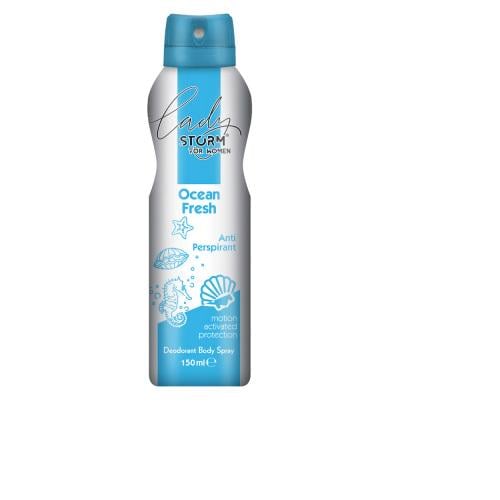 Дезодорант-антиперспирант для тела женский LADY STORM Ocean Fresh 150 мл (282686) Дезодорант-антиперспирант для тела женский LADY STORM Ocean Fresh 150 мл (282686)
