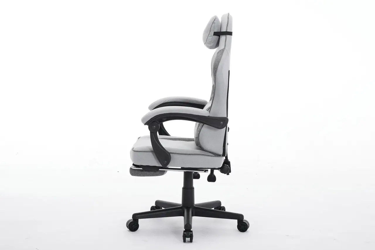 Крісло ігрове комп'ютерне Deus ED09 текстиль з підставкою для ніг Сірий (2979) - фото 5 Крісло ігрове комп'ютерне Deus ED09 текстиль з підставкою для ніг Сірий (2979) - фото 5